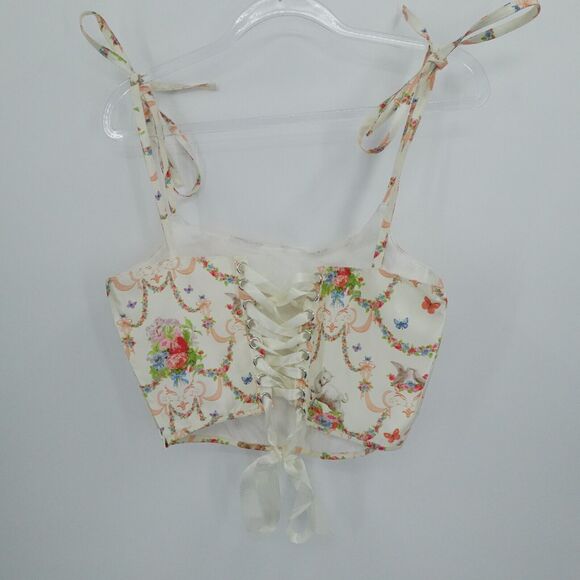 Sugar Thrillz Lush Opulence Corset Skirt Set Sz L Spring Chappell Roan - Picture 4 of 16